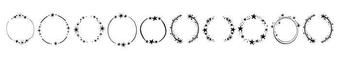 Star circles Font OTHER CHARS