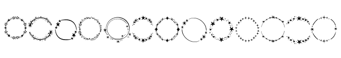 Star circles Font UPPERCASE