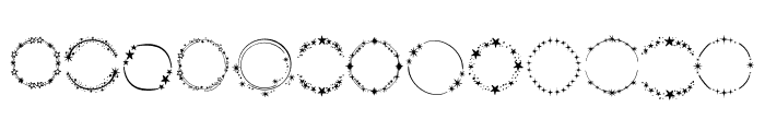 Star circles Font LOWERCASE