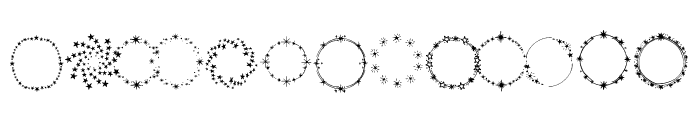 Star circles Font LOWERCASE