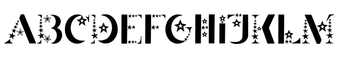 Star group Font UPPERCASE