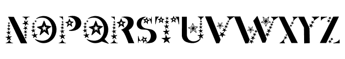 Star group Font UPPERCASE