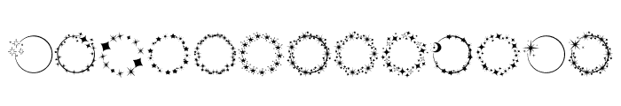 Stardust rings Font LOWERCASE