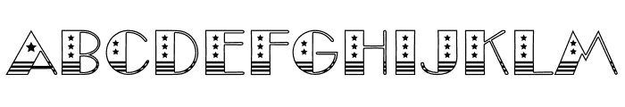 Stars And Stripes Outline FONT