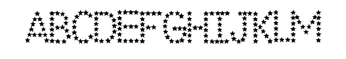 Stars By Squeeb Creativ Regular Font UPPERCASE