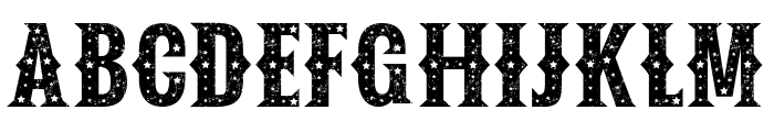 Stars Grunge Font LOWERCASE