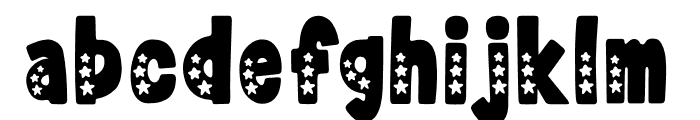 Stars Rainbow Font LOWERCASE