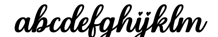 StayblueScript-Italic Font LOWERCASE