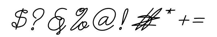 Steffani Italic Font OTHER CHARS