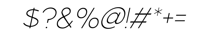 Stella Nova Thin Italic Font OTHER CHARS