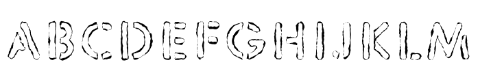 Sten Outline Grunge Font LOWERCASE