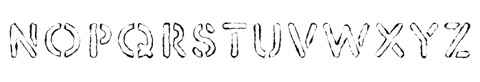 Sten Outline Grunge Font LOWERCASE