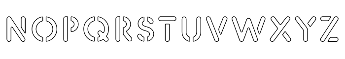 Sten Outline Font UPPERCASE