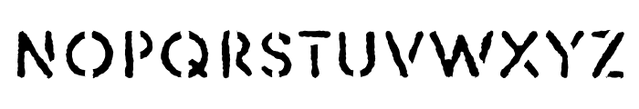 Sten Regular Grunge Font UPPERCASE