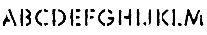 Sten Regular Grunge Font LOWERCASE