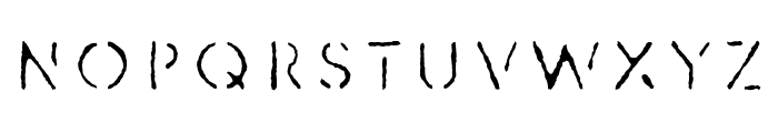 Sten Thin Grunge Font UPPERCASE
