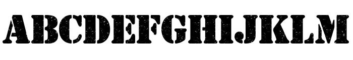 Stencil Army Font UPPERCASE