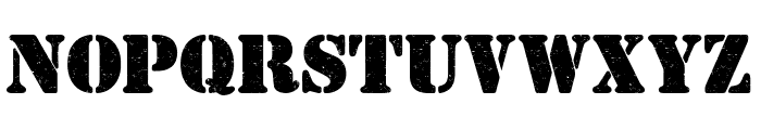 Stencil Army Font UPPERCASE