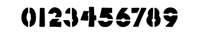 Stencil Force Regular Font OTHER CHARS