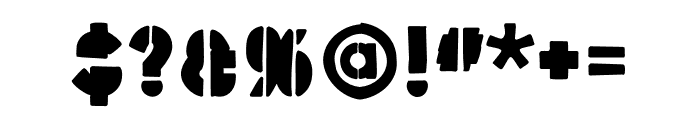 Stencil Force Regular Font OTHER CHARS