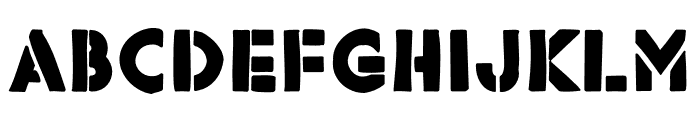 Stencil Force Regular Font UPPERCASE