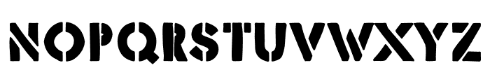 Stencil Force Regular Font UPPERCASE