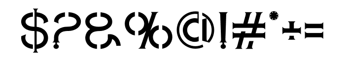 Stencil Rofigat Font OTHER CHARS