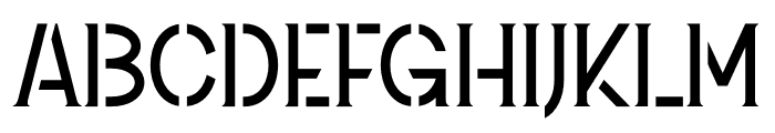 Stencil Rofigat Font UPPERCASE