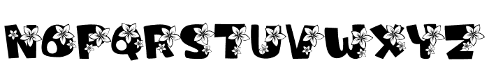 Sticker flower Font UPPERCASE