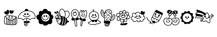Stickers smile Font UPPERCASE