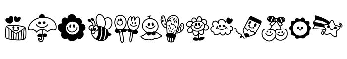Stickers smile FONT