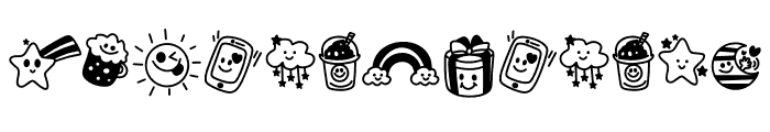Stickers smile Font LOWERCASE