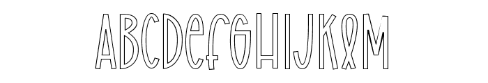 Sticky Sugar Outline Font LOWERCASE