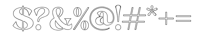Stiepa Serif Outline Regular Font OTHER CHARS