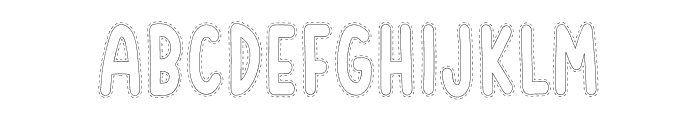 Stitched Cutie Font UPPERCASE