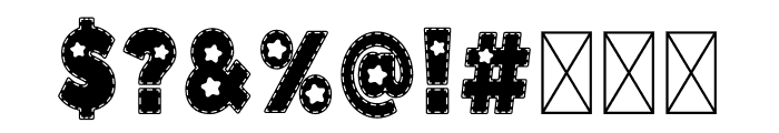 Stitched Star Font OTHER CHARS
