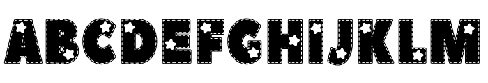 Stitched Star Font UPPERCASE