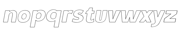 Stovia Outline Black Italic Font LOWERCASE