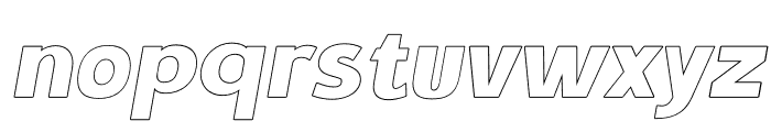 StoviaOutline-BlackItalic Font LOWERCASE