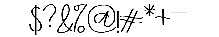 Straight Signature Font OTHER CHARS