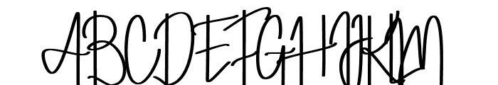 Straight Signature Font UPPERCASE