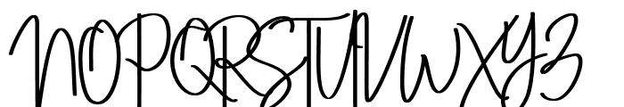 Straight Signature Font UPPERCASE