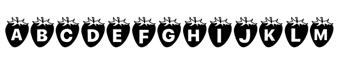 Strawberry fruit Font UPPERCASE