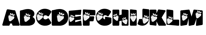 Strawby Font UPPERCASE
