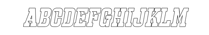 StrikeCatch-ItaOutlineSlash Font UPPERCASE