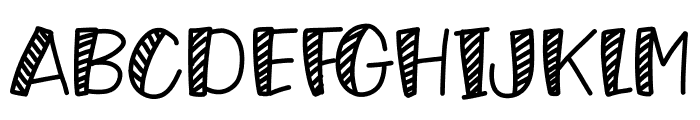 Striped Font UPPERCASE
