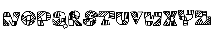 Stripey Font UPPERCASE