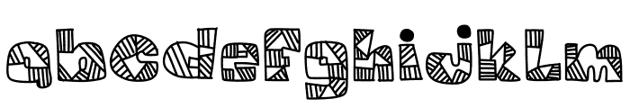Stripey Font LOWERCASE
