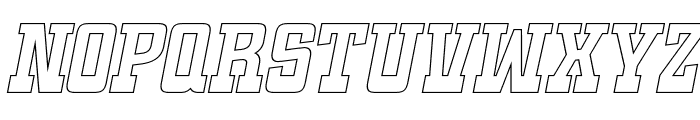 Strong Team Outline Italic Font LOWERCASE