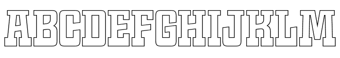 Strong Team Outline Font UPPERCASE